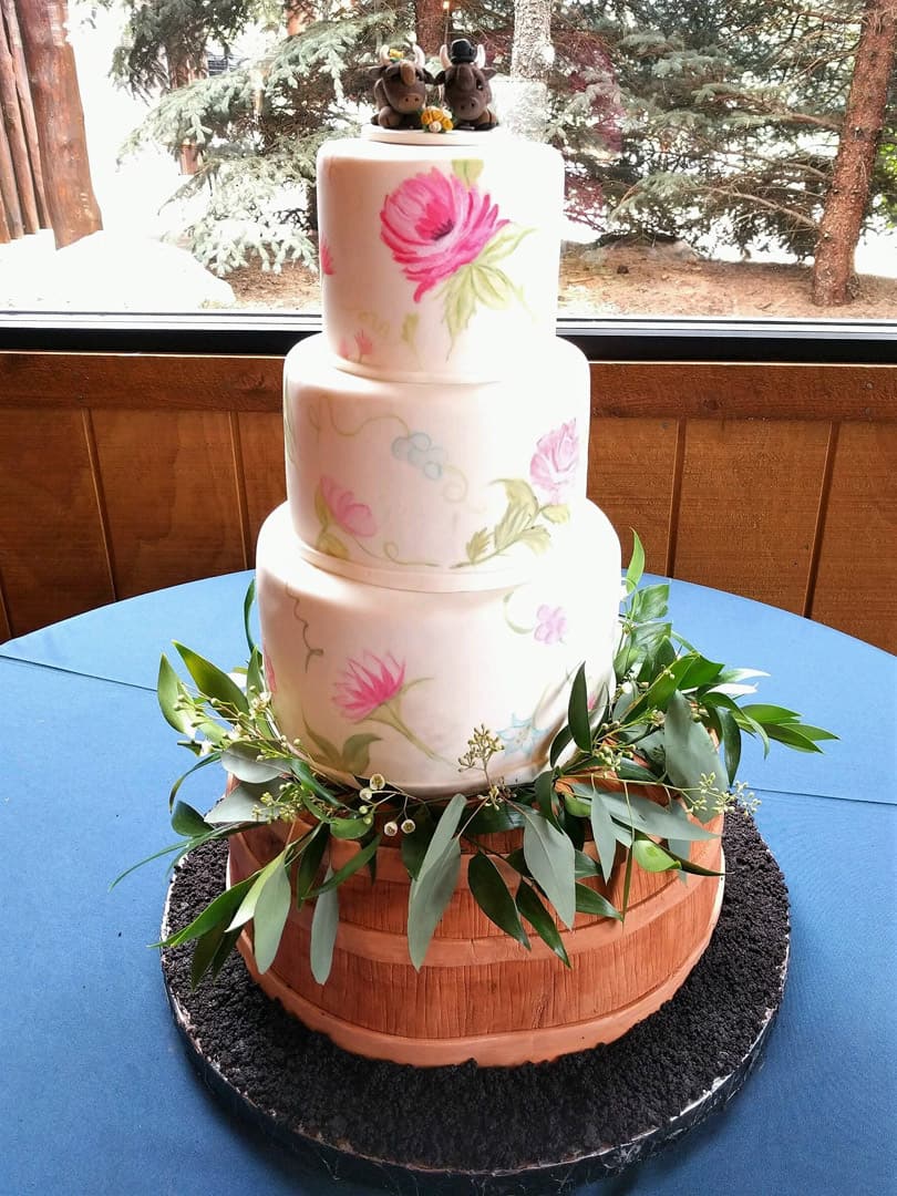 Hand Painted Wedding Cake