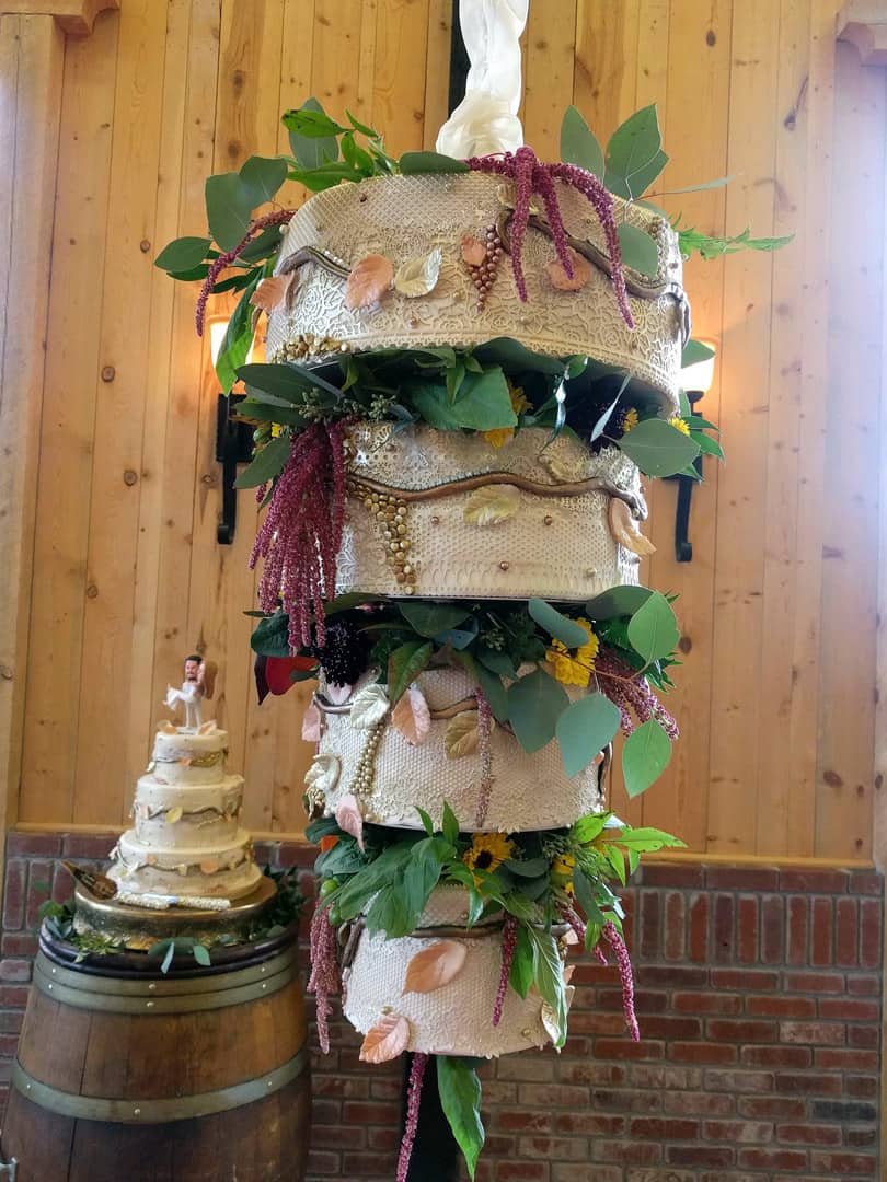 Hanging Chandelier Wedding Cake