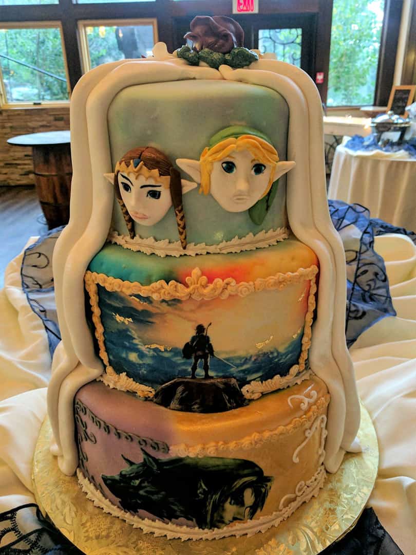 Hidden Back Wedding Cake