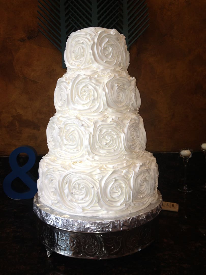 Large Rosette Wedding Cake