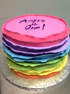 Colourful Birthday Cake Card – Una Heaney Art