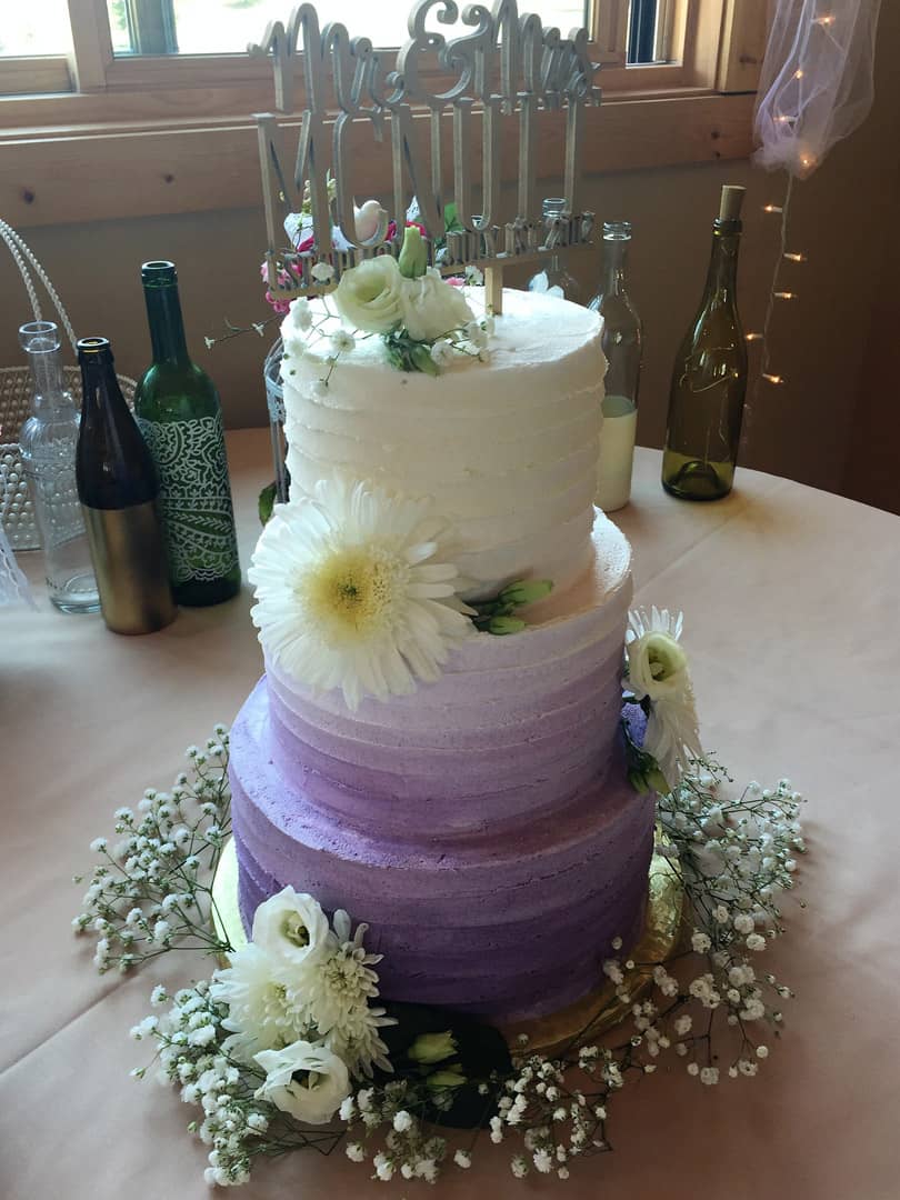 Purple Ombre Wedding Cake