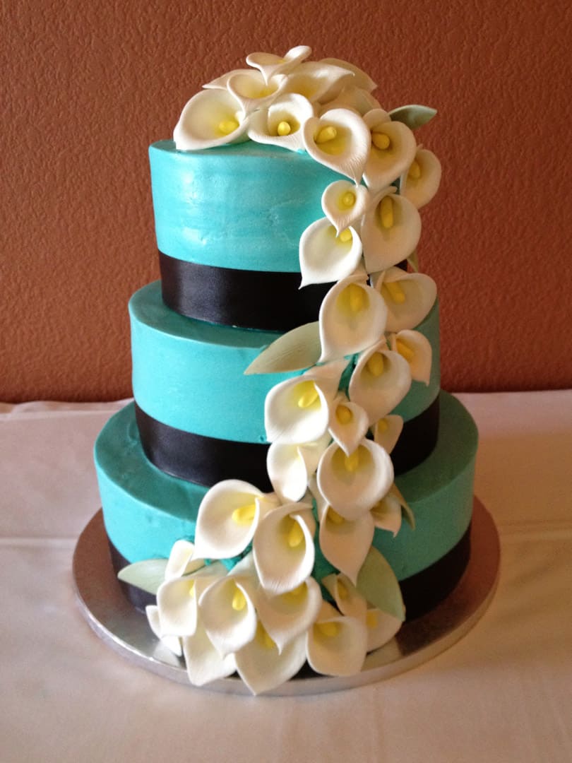 Turquoise Wedding Cake