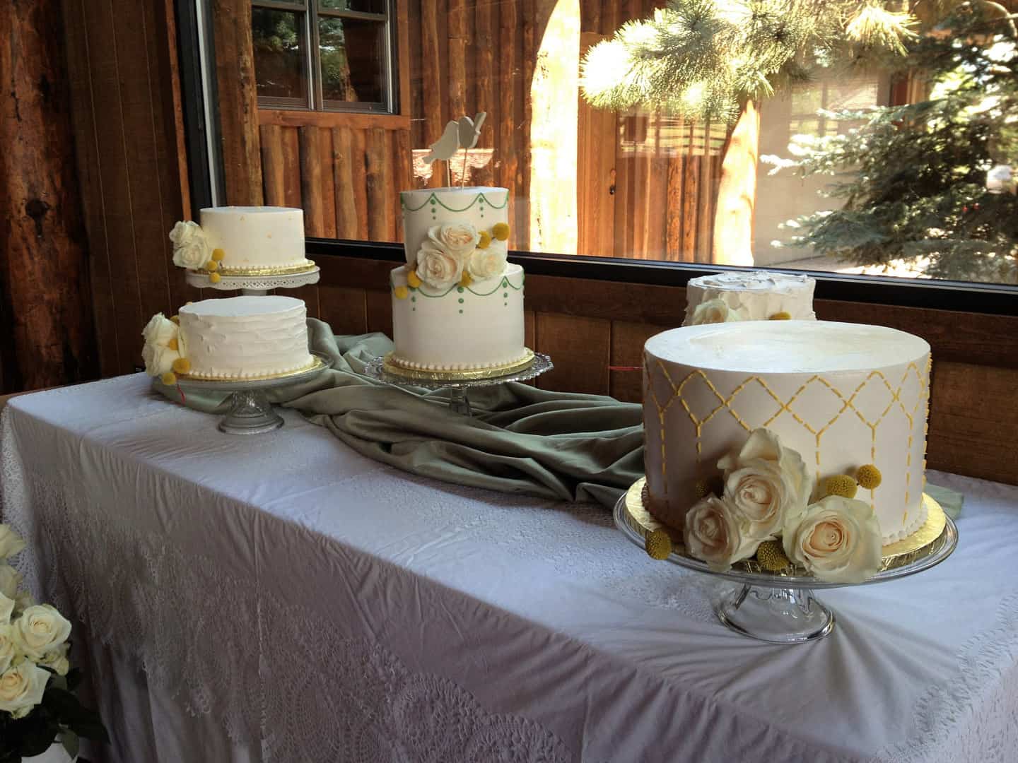 Yellow and Gold Wedding Cakes