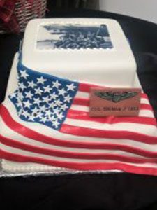 2 Tier American Flag Cake