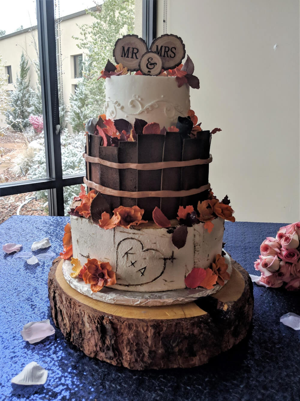 Barrel and Tree Wedding Cake Barrel and Tree Wedding Cake