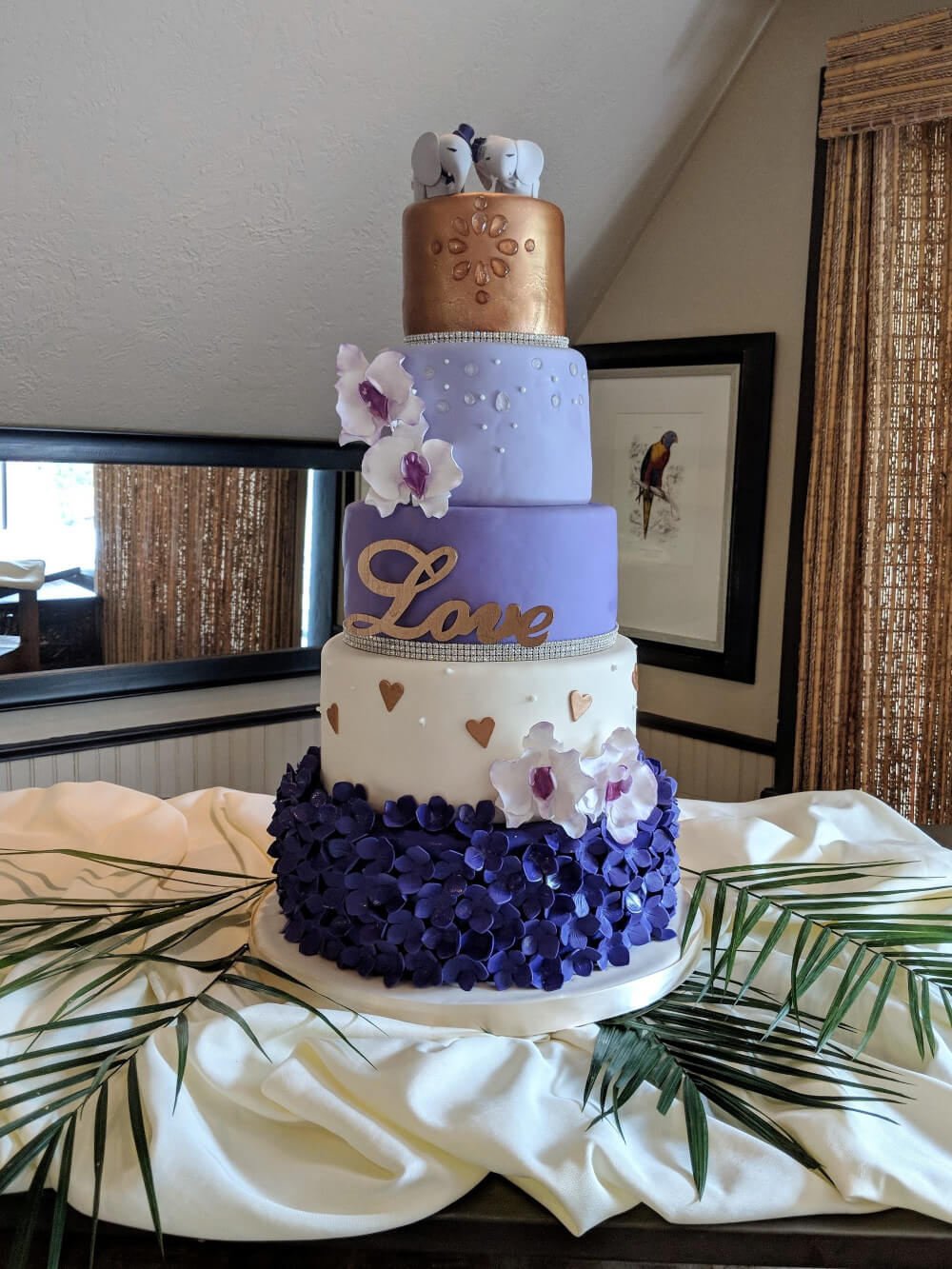 Purples Large Wedding Cake Purples Large Wedding Cake