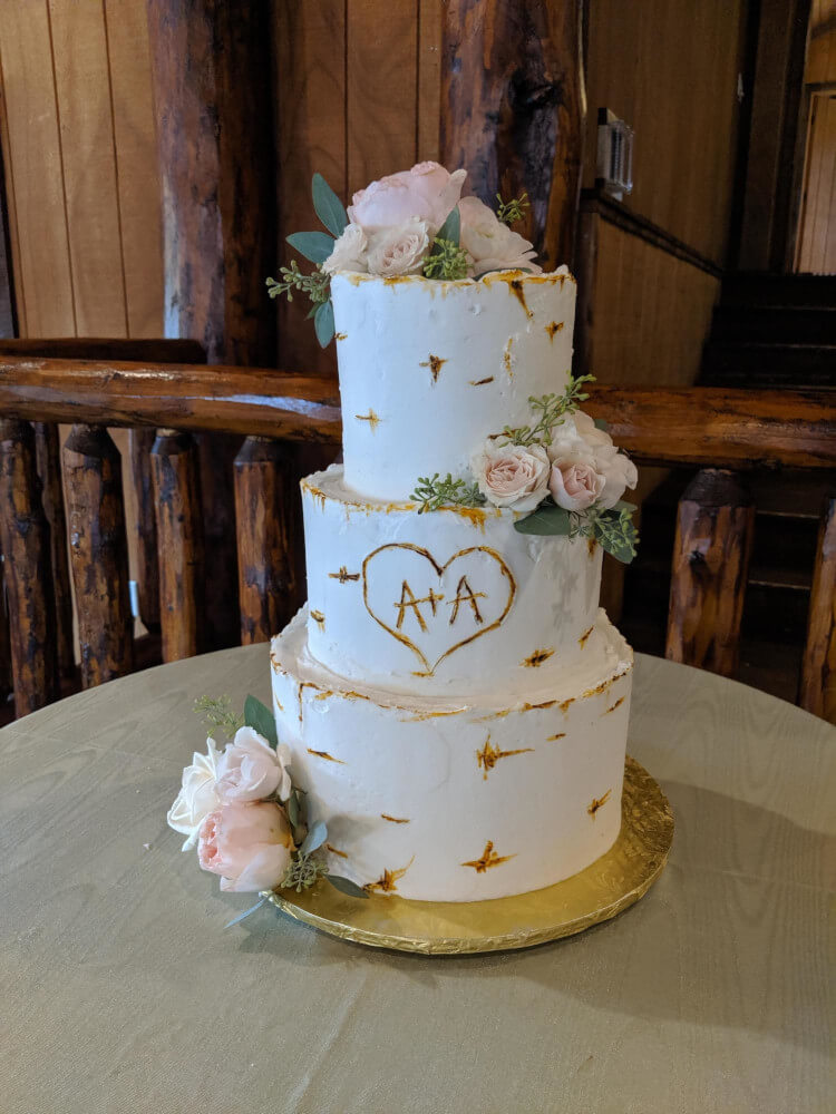 Aspen Tree Themed Wedding Cake Aspen Tree Themed Wedding Cake
