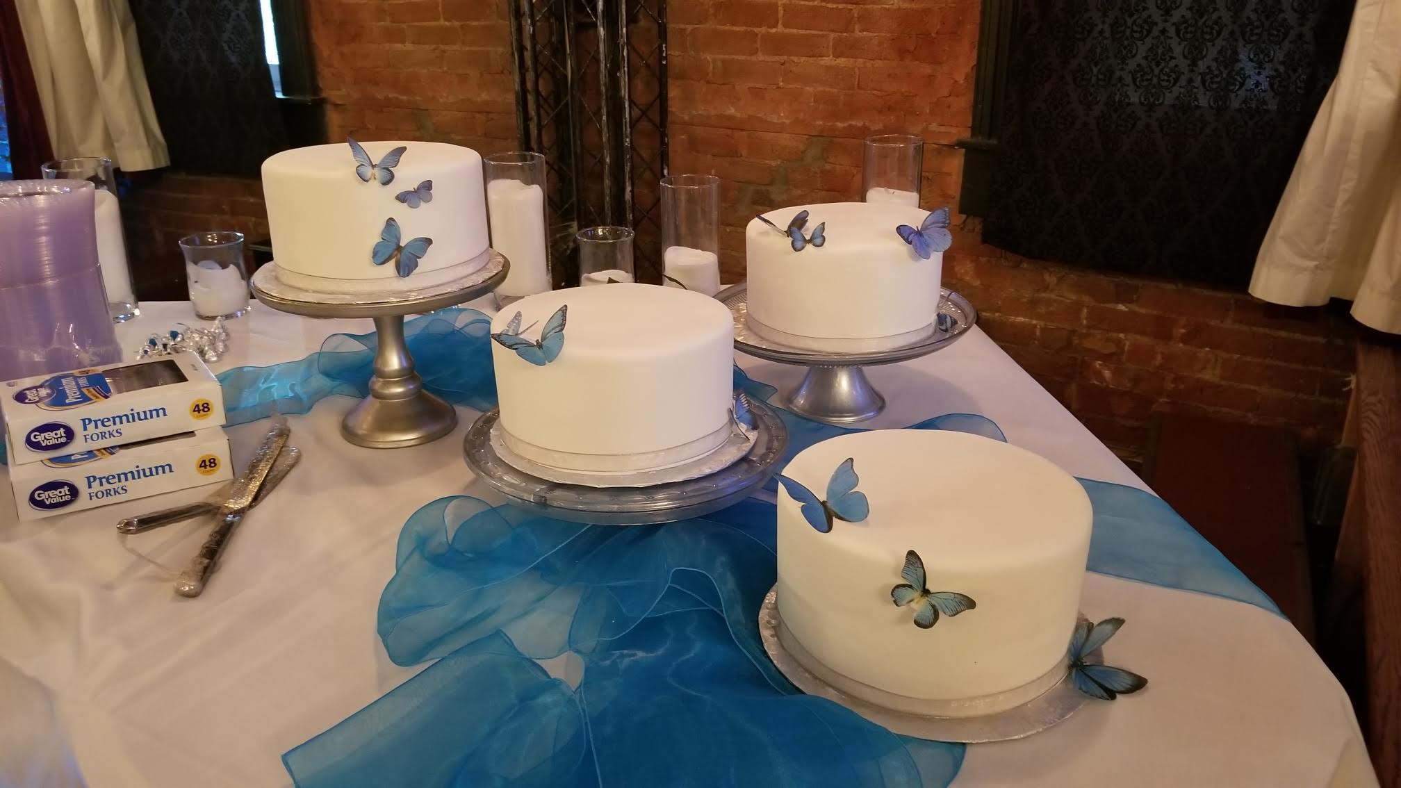 Butterfly Tiered Wedding Cakes Butterfly Tiered Wedding Cakes