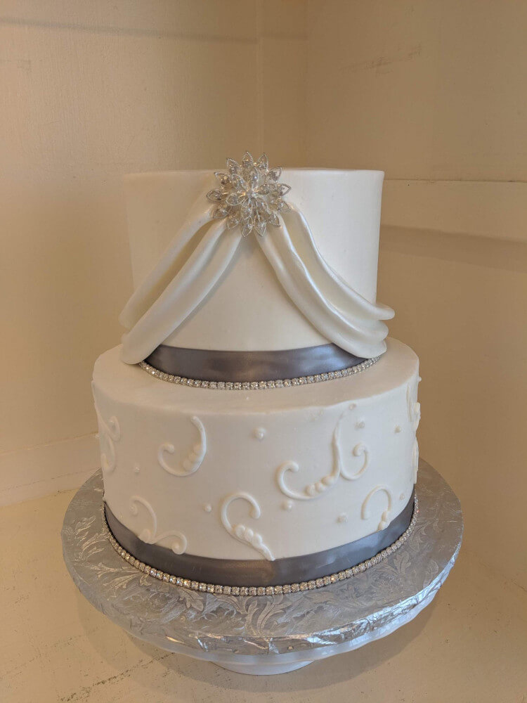 Draped Wedding Cake Draped Wedding Cake