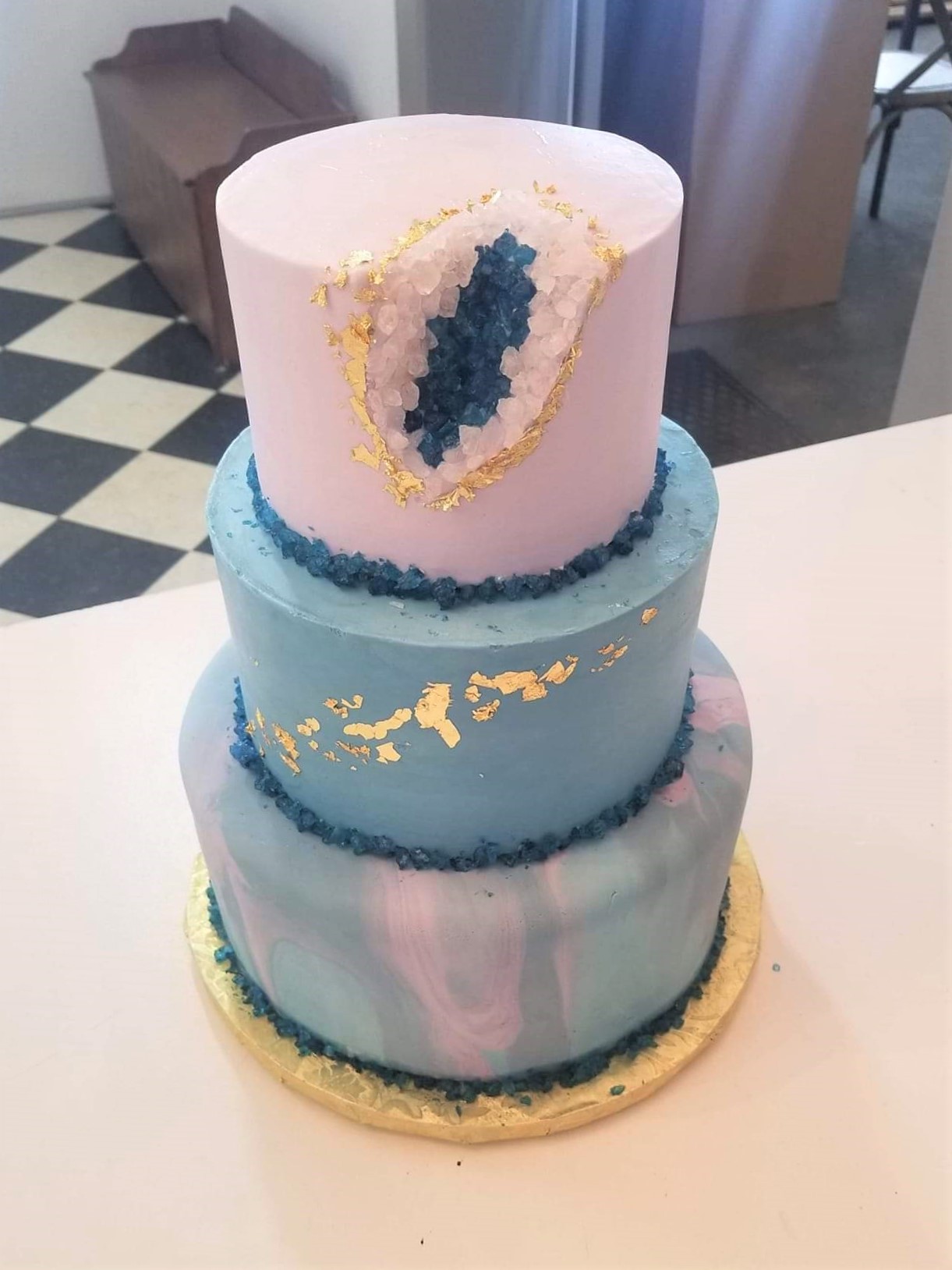 Geode with Gold Flecks Wedding Cake Geode with Gold Flecks Wedding Cake