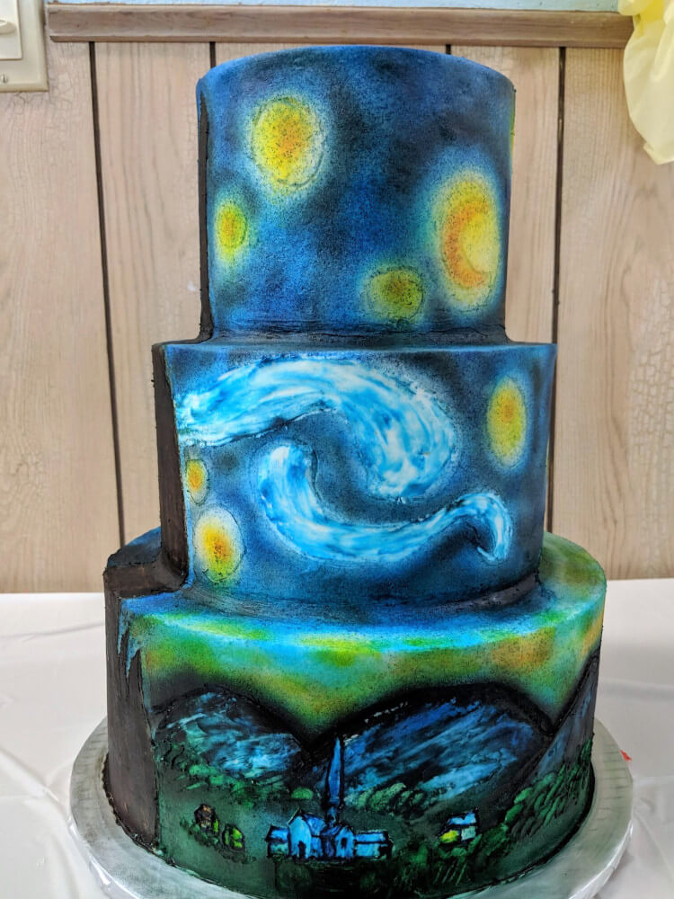 Starry Night Wedding Cake Starry Night Wedding Cake